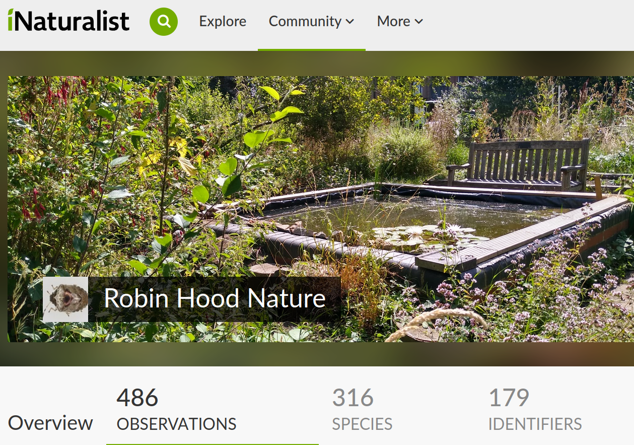 iNaturalist Robin Hood Nature website